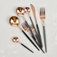 Black Rose Gold 304 Stainless Steel Tableware 25