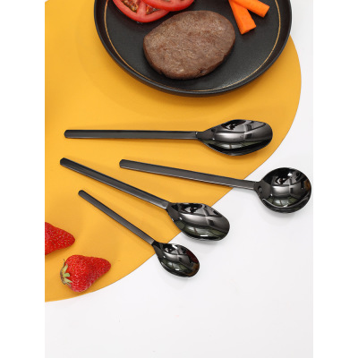 black stainless steel cutlery 60