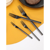 black stainless steel cutlery 60