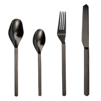 black stainless steel cutlery 60