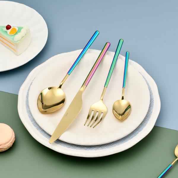 household color gold knife and fork spoon 40