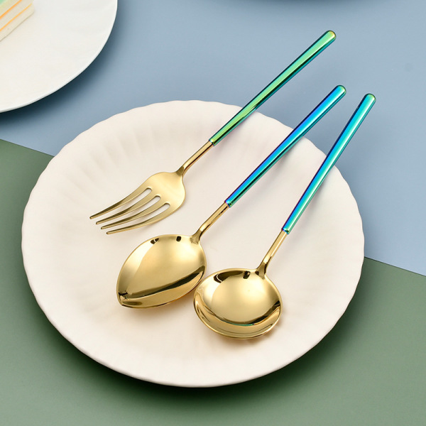 household color gold knife and fork spoon 40