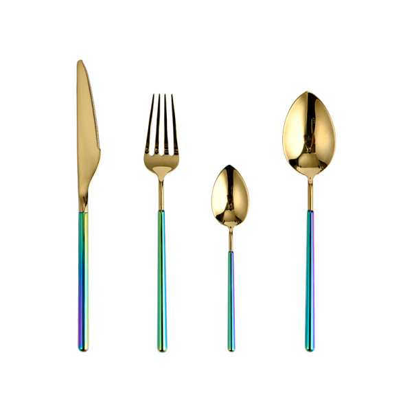 household color gold knife and fork spoon 40