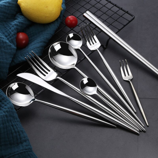 ins cutlery gold plated knife fork spoon 14