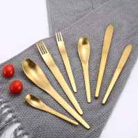 ins wind golden knife and fork spoon 47