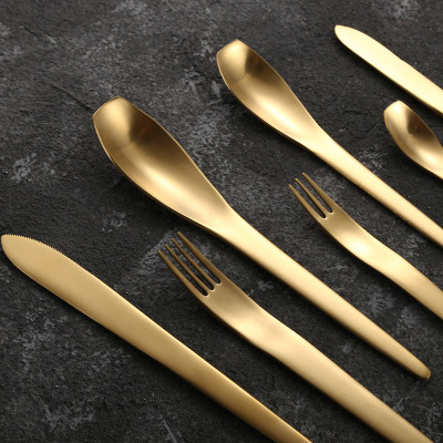 ins wind golden knife and fork spoon 47