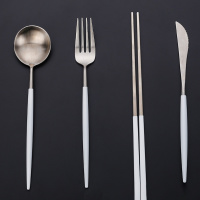 Matte Silver Western Knife Fork Spoon 32