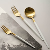 Platinum three-piece knife, fork and spoon set 22